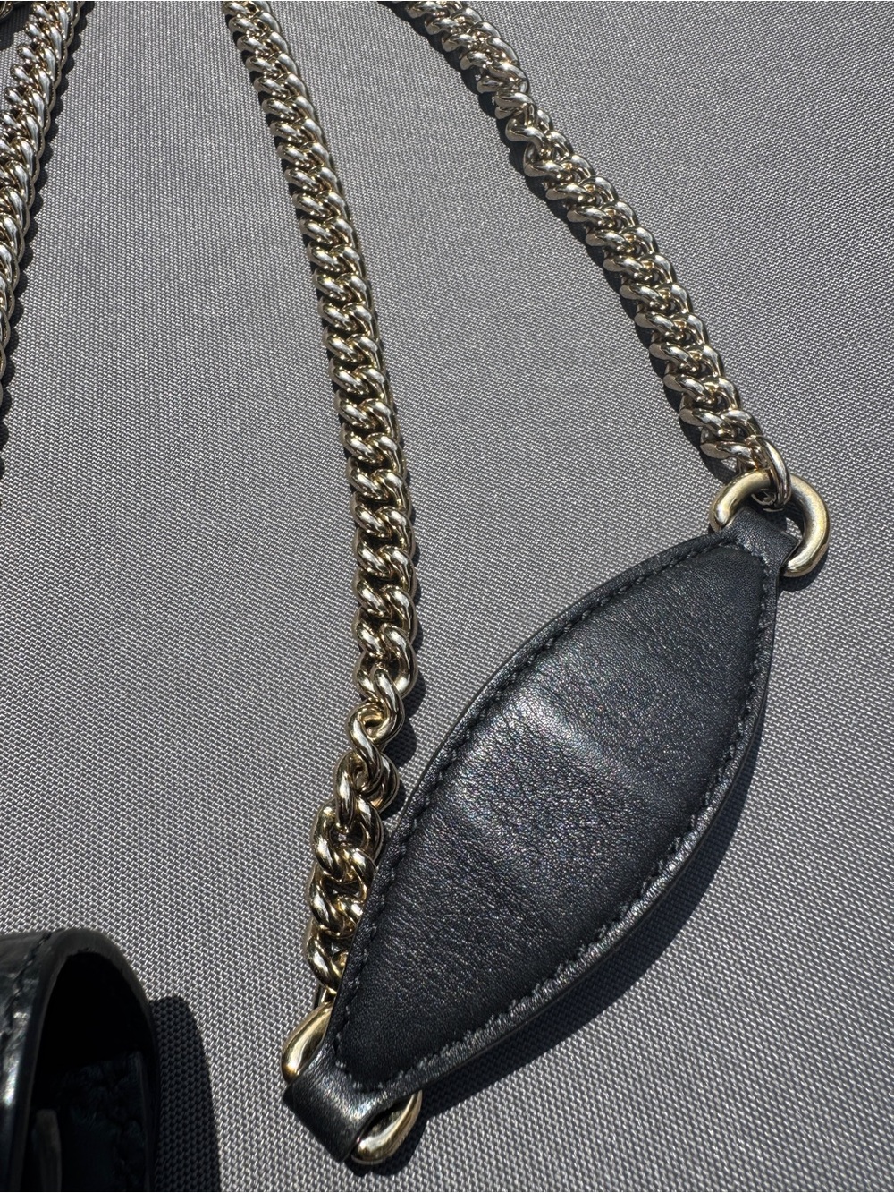 Gucci Emily Black Embossed GG Guccissima Crossbody with Gold Horsebit and Tassel - Picture 12 of 16